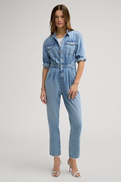 Klassischer Denim Utility Jumpsuit