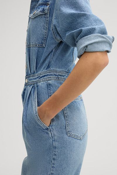 Klassischer Denim Utility Jumpsuit