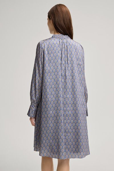 Satinkleid mit Cornflower-Print