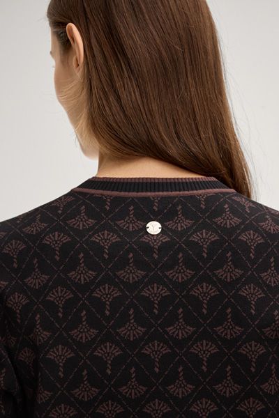 Strickjacke mit Allover-Logo-Muster