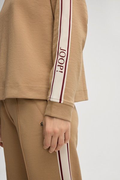 Sweatshirt mit Stehkragen und Seitenstreifen