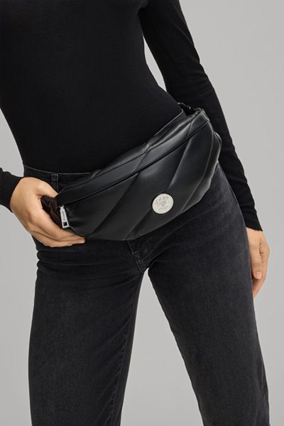 Gesteppte Gürteltasche aus Kunstleder