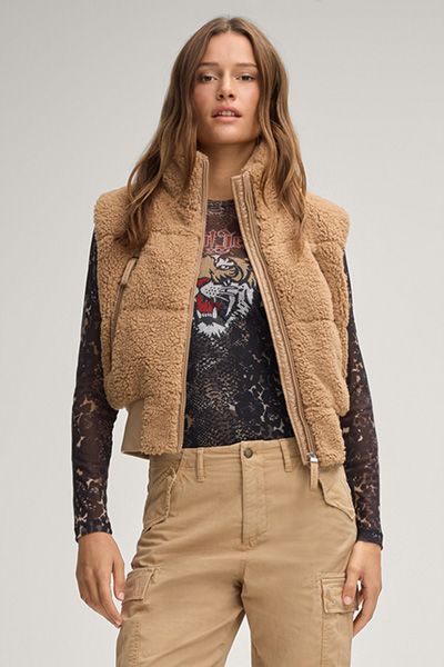 Gesteppte Teddy-Fleece-Weste