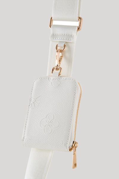 Geprägte Monogramm-Schultertasche mit Pouch