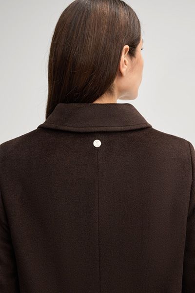 Kurzmantel aus Wollmischung mit Pattentaschen