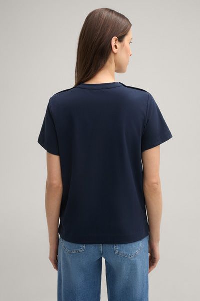 Baumwoll-Shirt mit dekorativen Schulterknöpfen