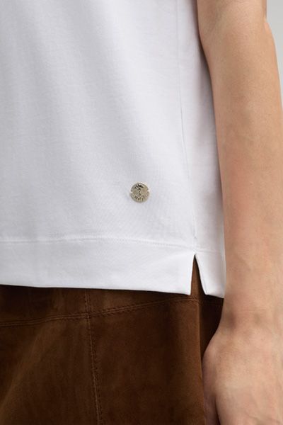 Baumwoll-Shirt mit dekorativen Schulterknöpfen