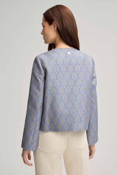 Eleganter gemusterter Jacquard-Blazer