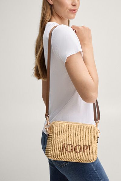 Crossbody-Tasche aus Raffia-Geflecht