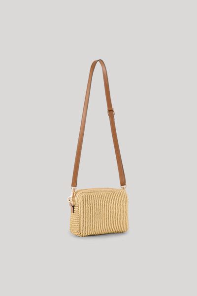 Crossbody-Tasche aus Raffia-Geflecht