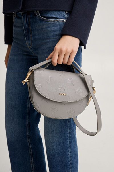Halbmond-Schultertasche mit Monogramm-Muster