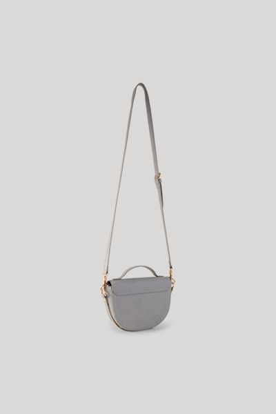 Halbmond-Schultertasche mit Monogramm-Muster