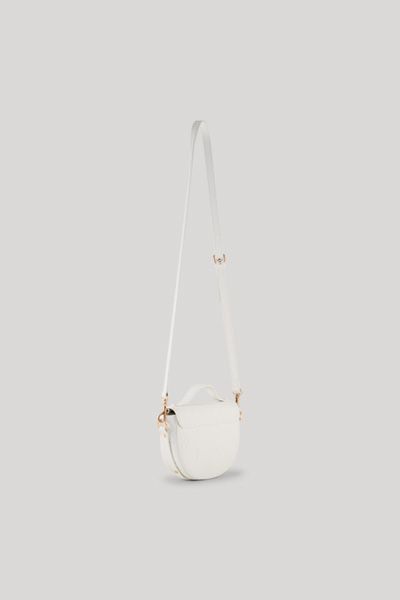 Halbmond-Umhängetasche mit Monogramm-Prägung
