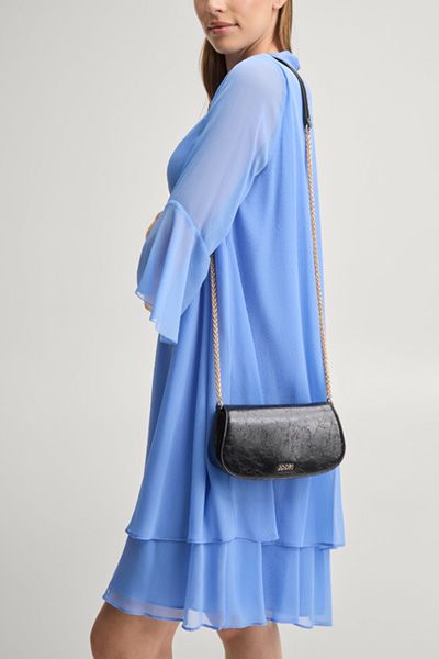 Elegante abgerundete Schultertasche mit Kette