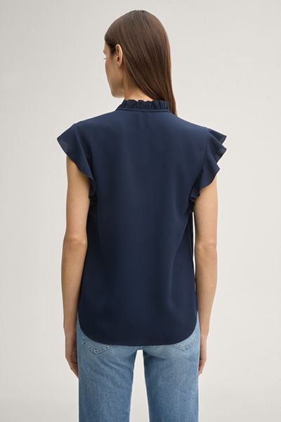 Elegante Bluse mit Rüschenkragen