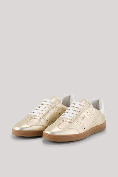 Low-Top Sneaker aus Metallic-Leder