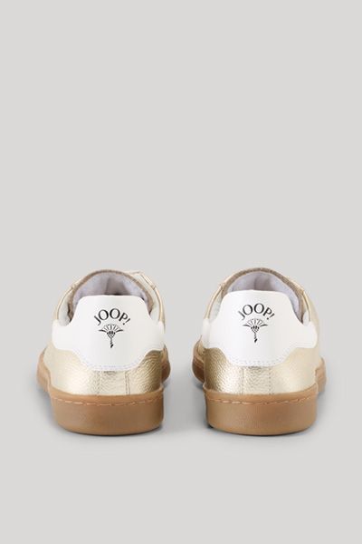 Low-Top Sneaker aus Metallic-Leder