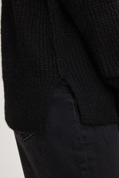 Locker gestrickter Kapuzenpullover