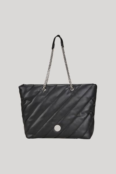Gesteppter Shopper aus veganem Leder