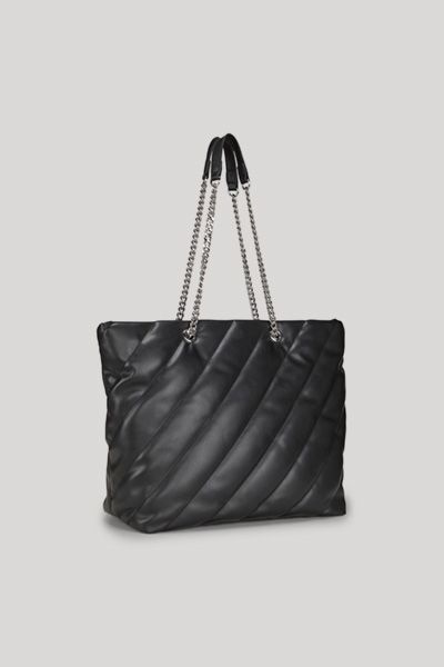 Gesteppter Shopper aus veganem Leder