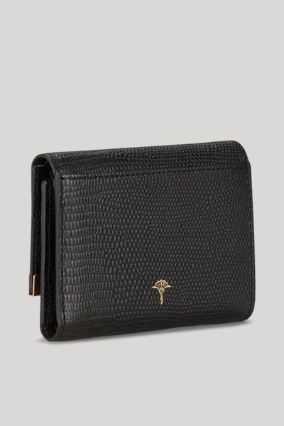 Elegantes dreifaltiges Portemonnaie aus Narbenleder