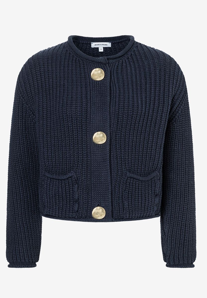 Verkürzter Cardigan aus Grobstrick