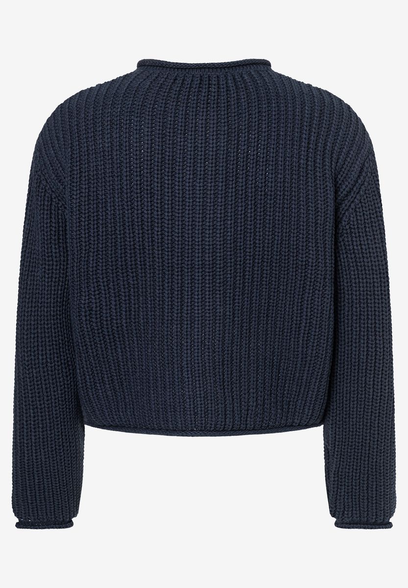 Verkürzter Cardigan aus Grobstrick