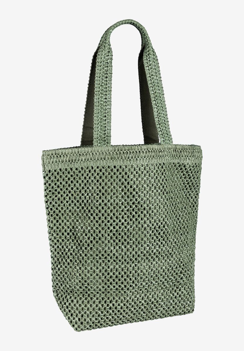 Stroh-Shopper mit Schriftzug