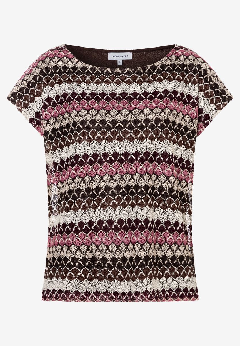Strickoberteil mit Wellenmuster