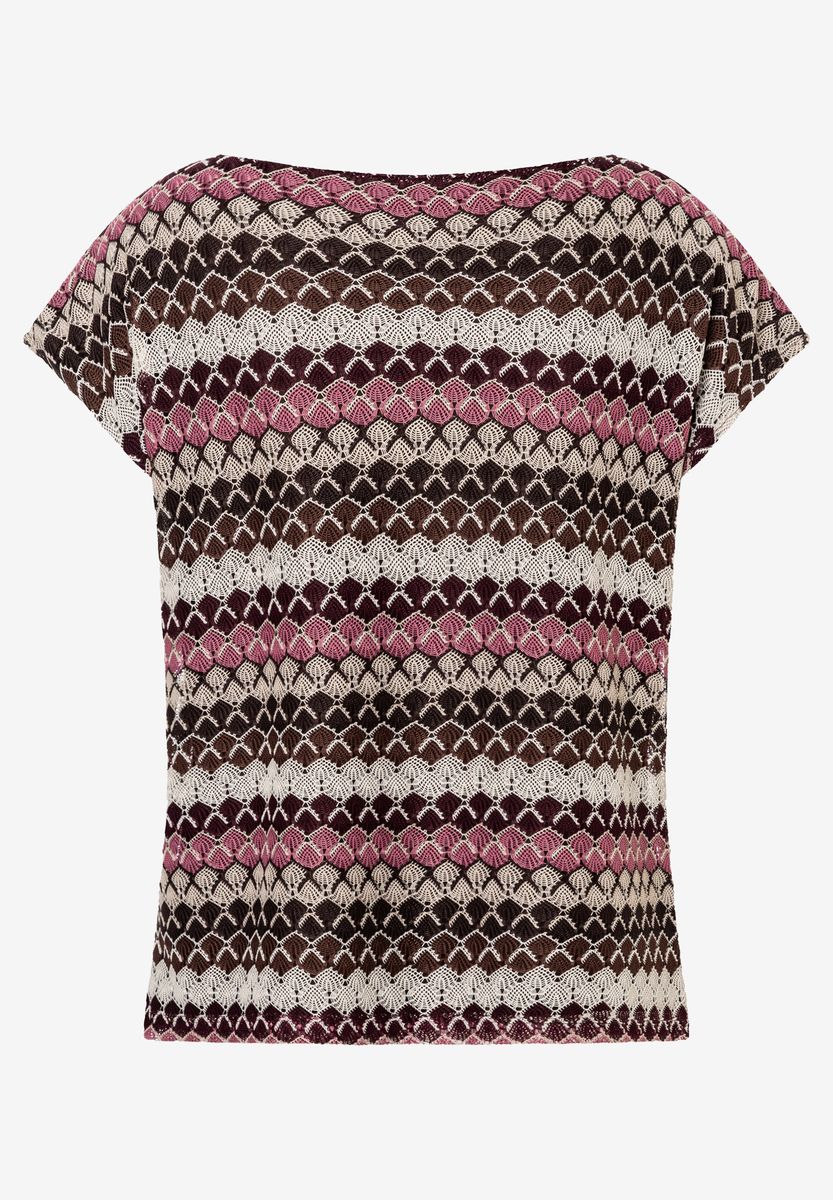 Strickoberteil mit Wellenmuster