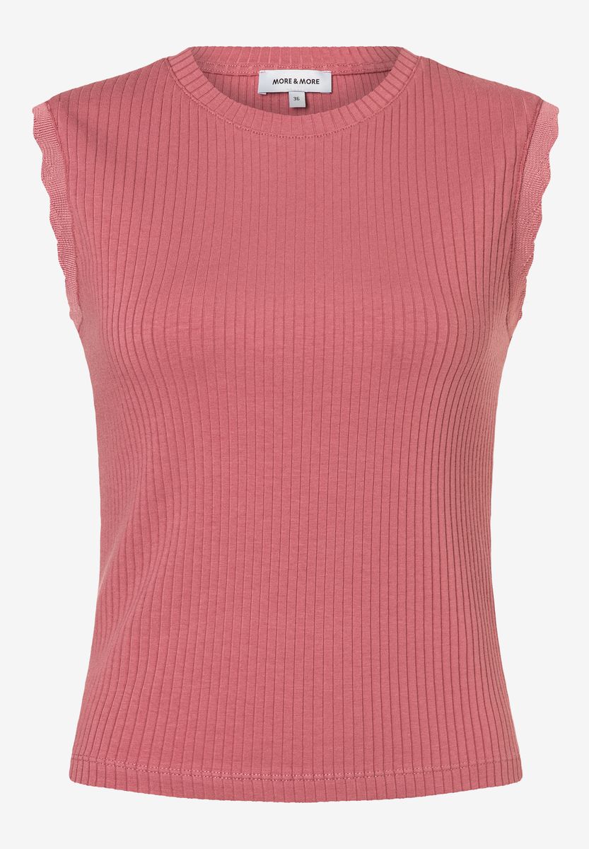 Geripptes Tanktop mit Wellenkante