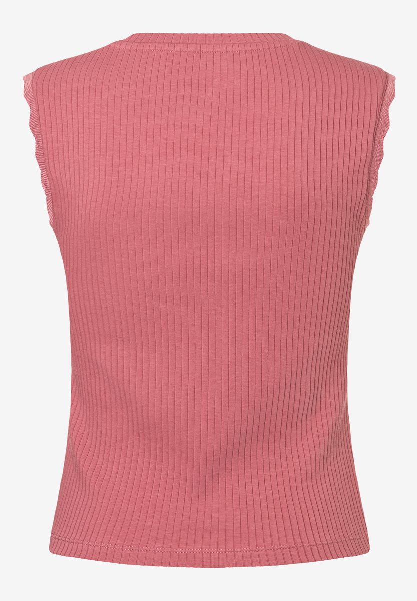 Geripptes Tanktop mit Wellenkante