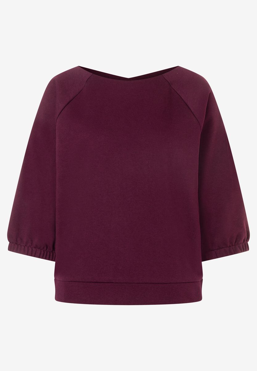 Lockeres Raglan-Sweatshirt mit U-Boot-Ausschnitt