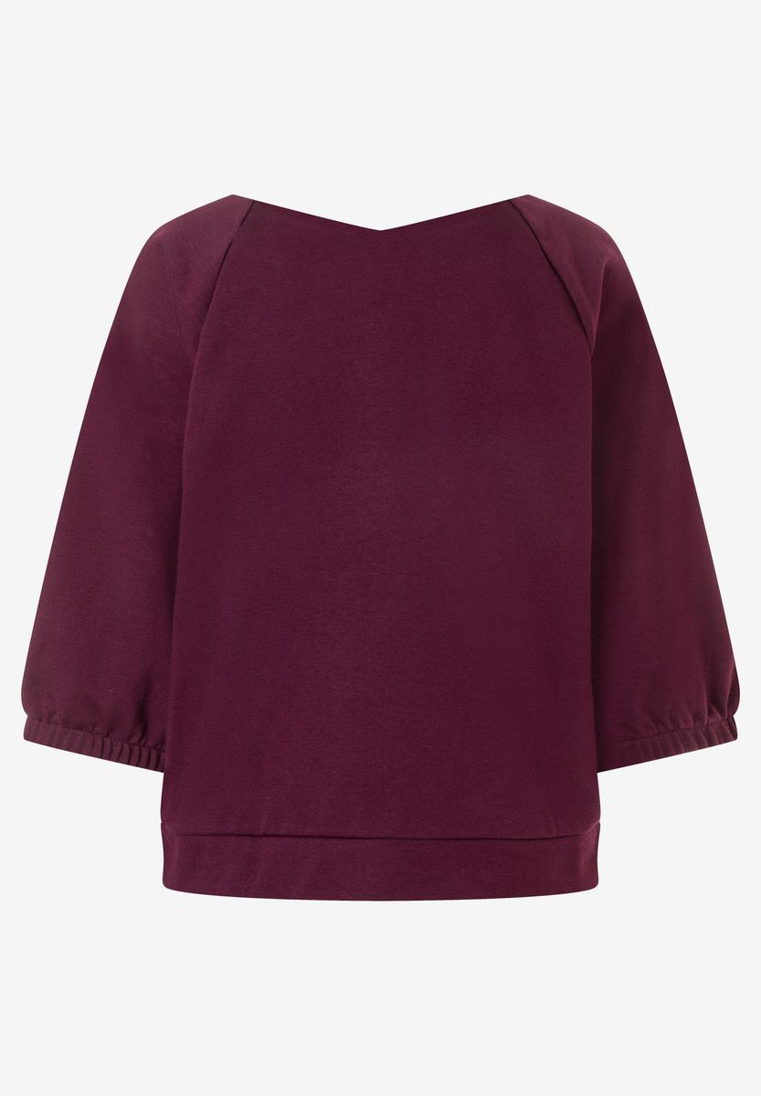 Lockeres Raglan-Sweatshirt mit U-Boot-Ausschnitt