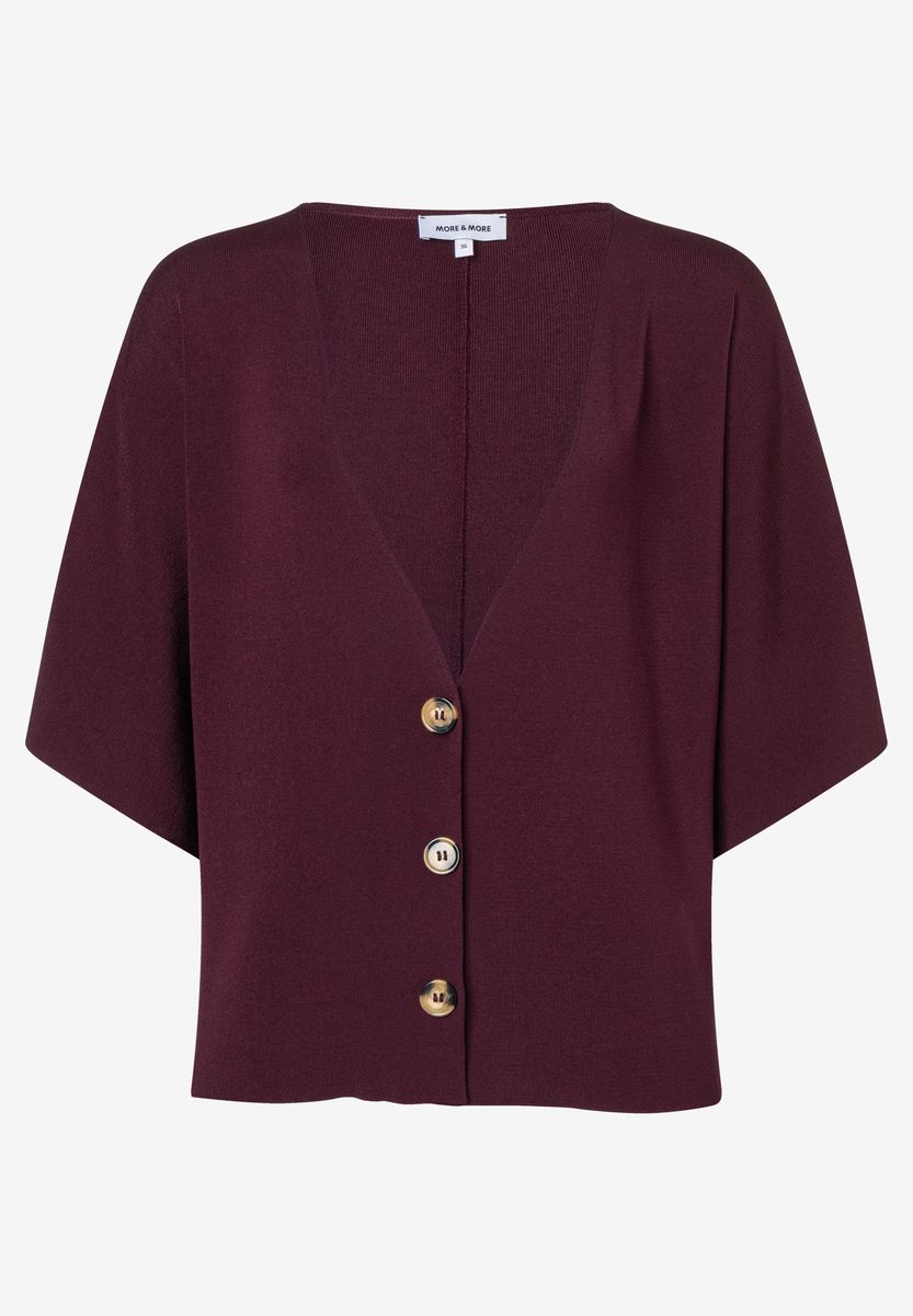 V-Ausschnitt Cardigan mit weiten Ärmeln