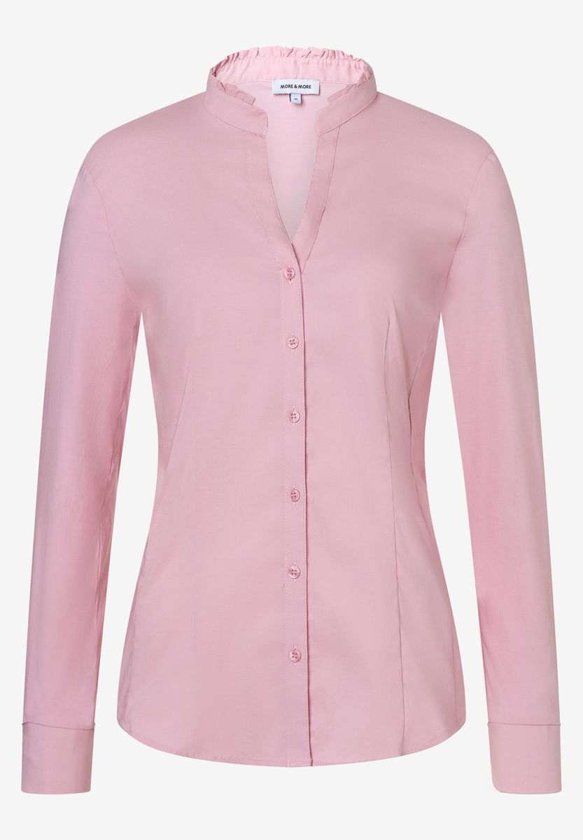 Elegante Stehkragen-Bluse mit Stretch