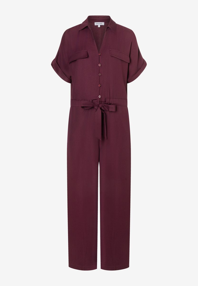 Utility-Jumpsuit mit Knopfleiste und Gürtel