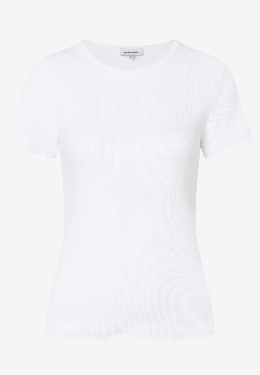 Klassisches geripptes Kurzarm-T-Shirt