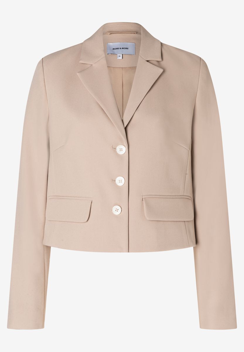 Kurzer Strukturierter Drei-Knopf-Blazer