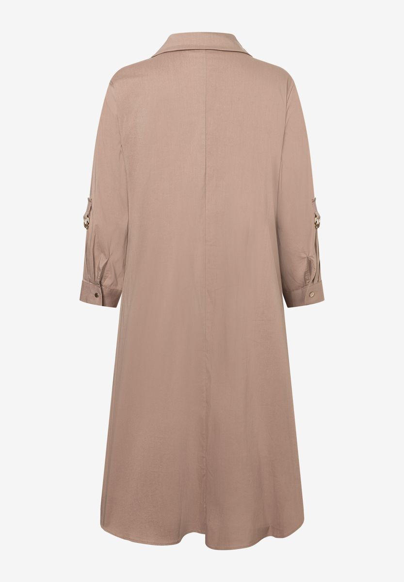 Minimalistisches Hemdblusenkleid mit Krempelärmeln