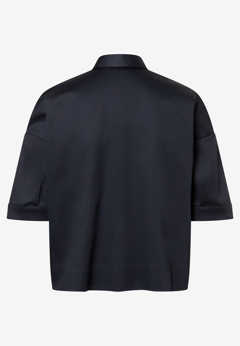 Kurzärmelige verkürzte Boxy-Bluse