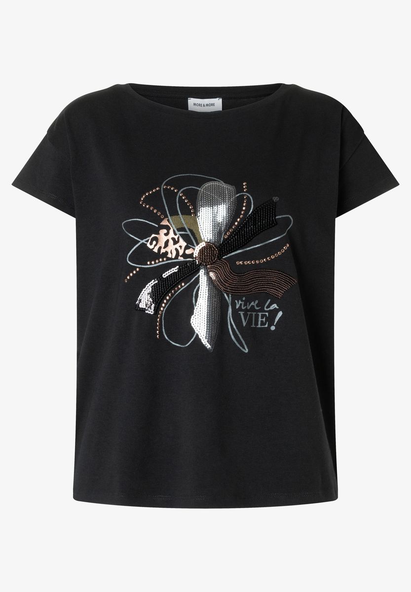 T-Shirt mit Verzierte Schleifengrafik