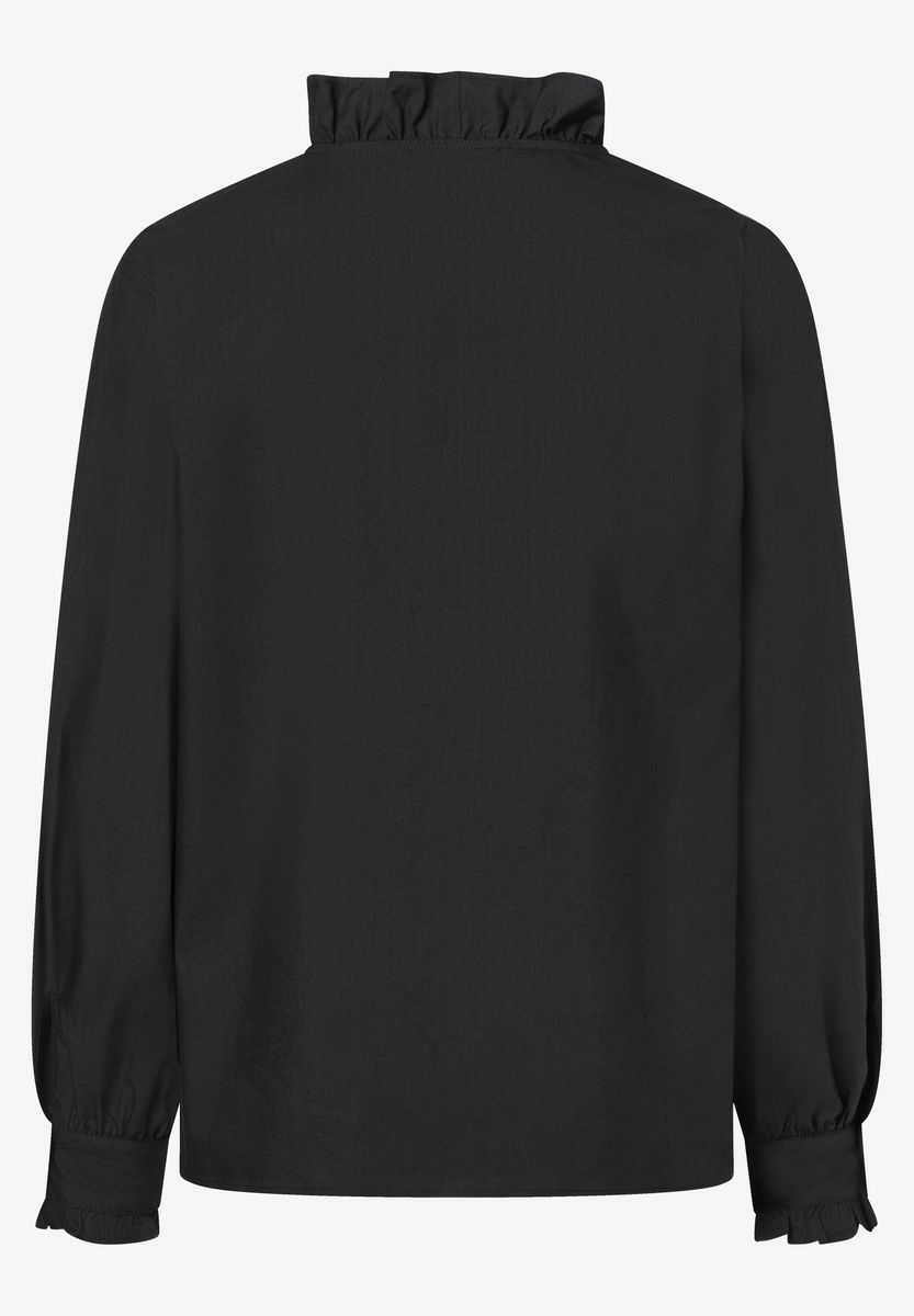 Elegante Bluse mit Rüschenstehkragen