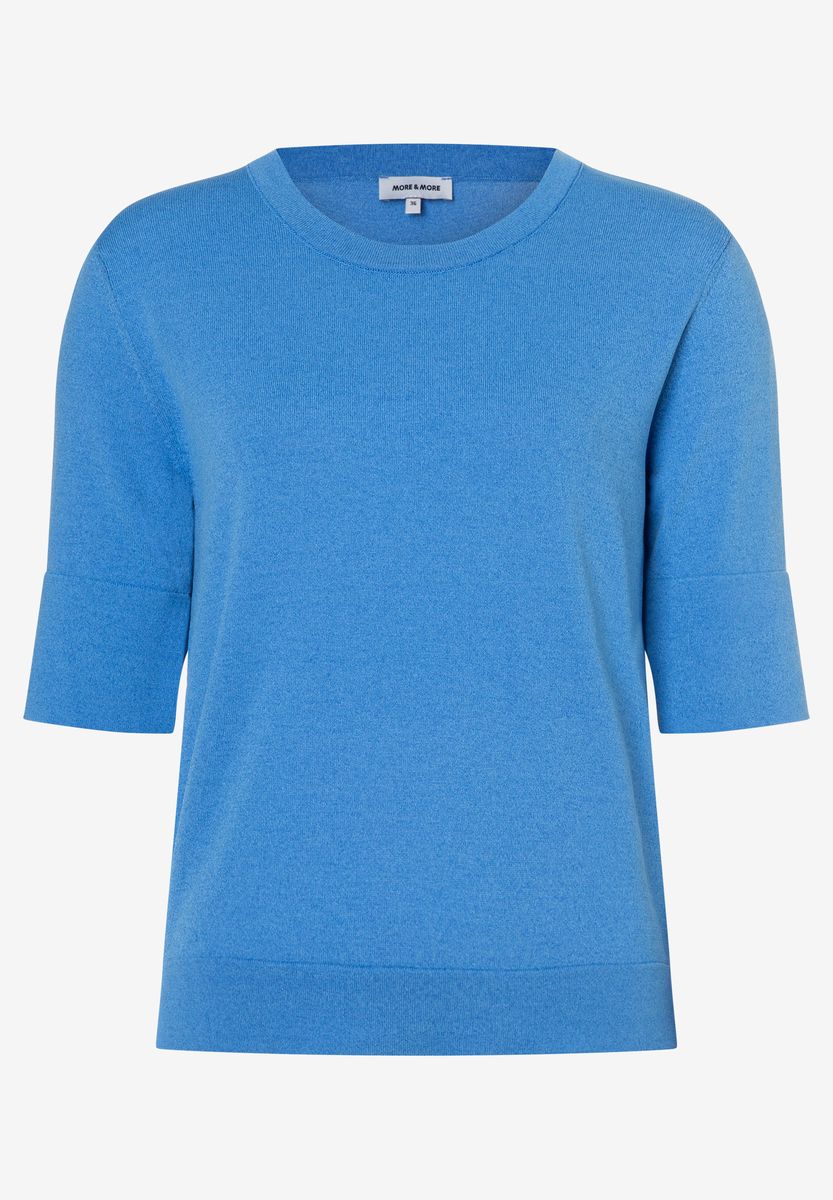 Kurzärmeliger Feinstrick-Pullover