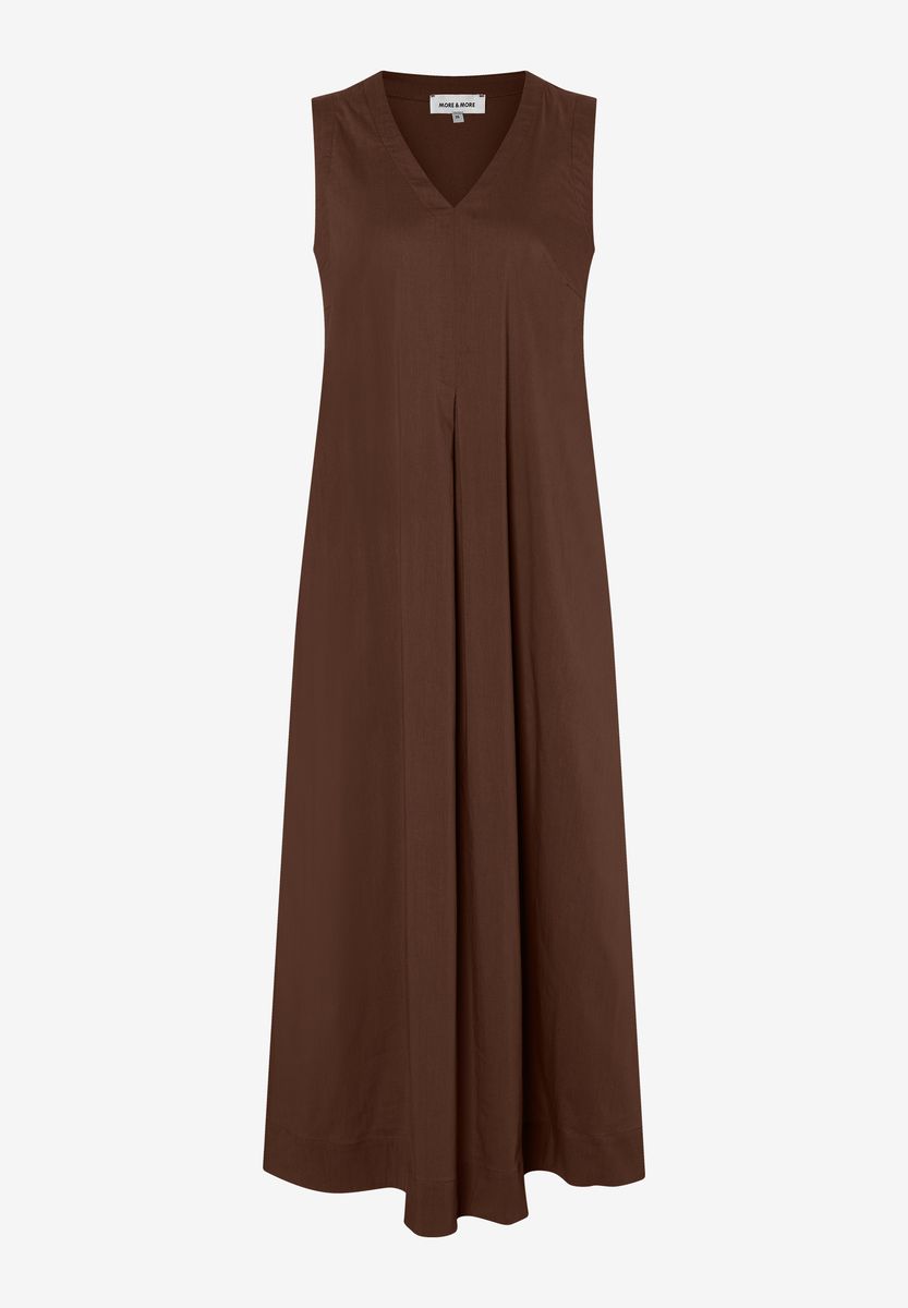 Minimalistisches A-Linien Maxikleid mit Falte