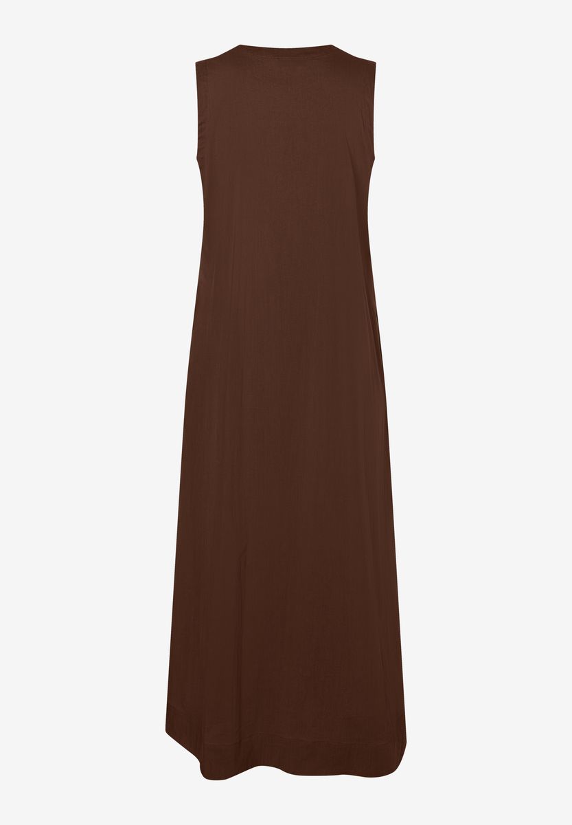 Minimalistisches A-Linien Maxikleid mit Falte