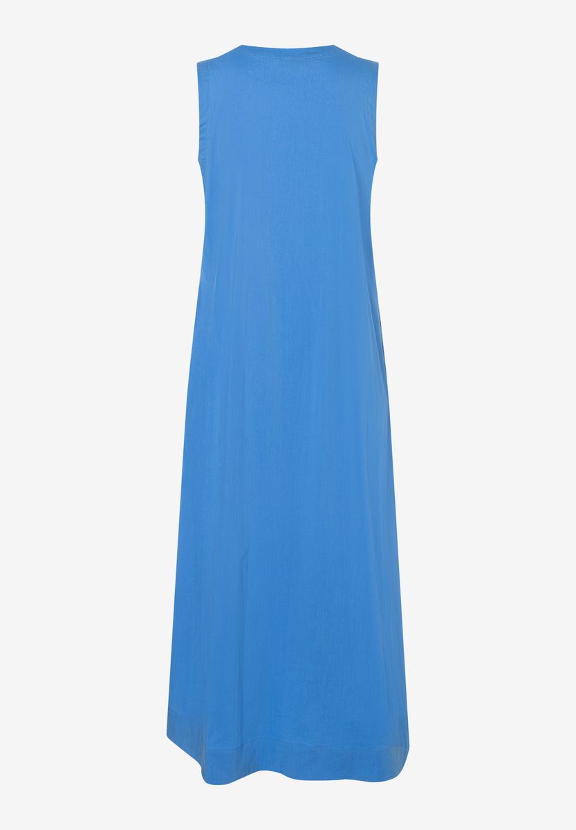 Minimalistisches ärmelloses V-Ausschnitt-Maxikleid