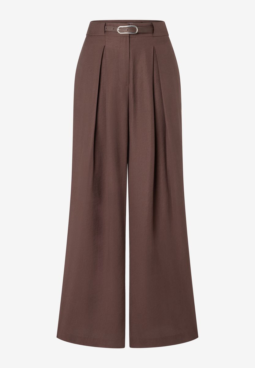 Elegante Weite Bundfaltenhose
