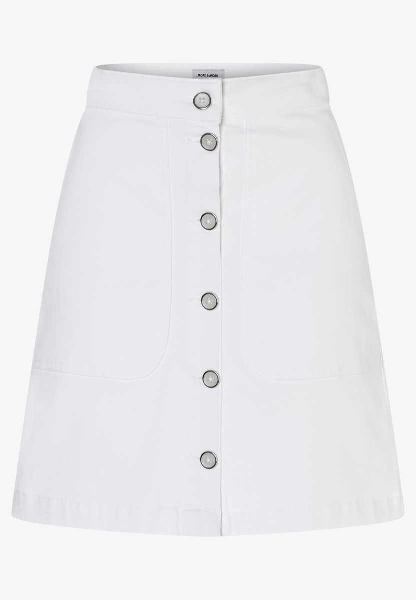 Jeansrock mit Knopfleiste in A-Linie