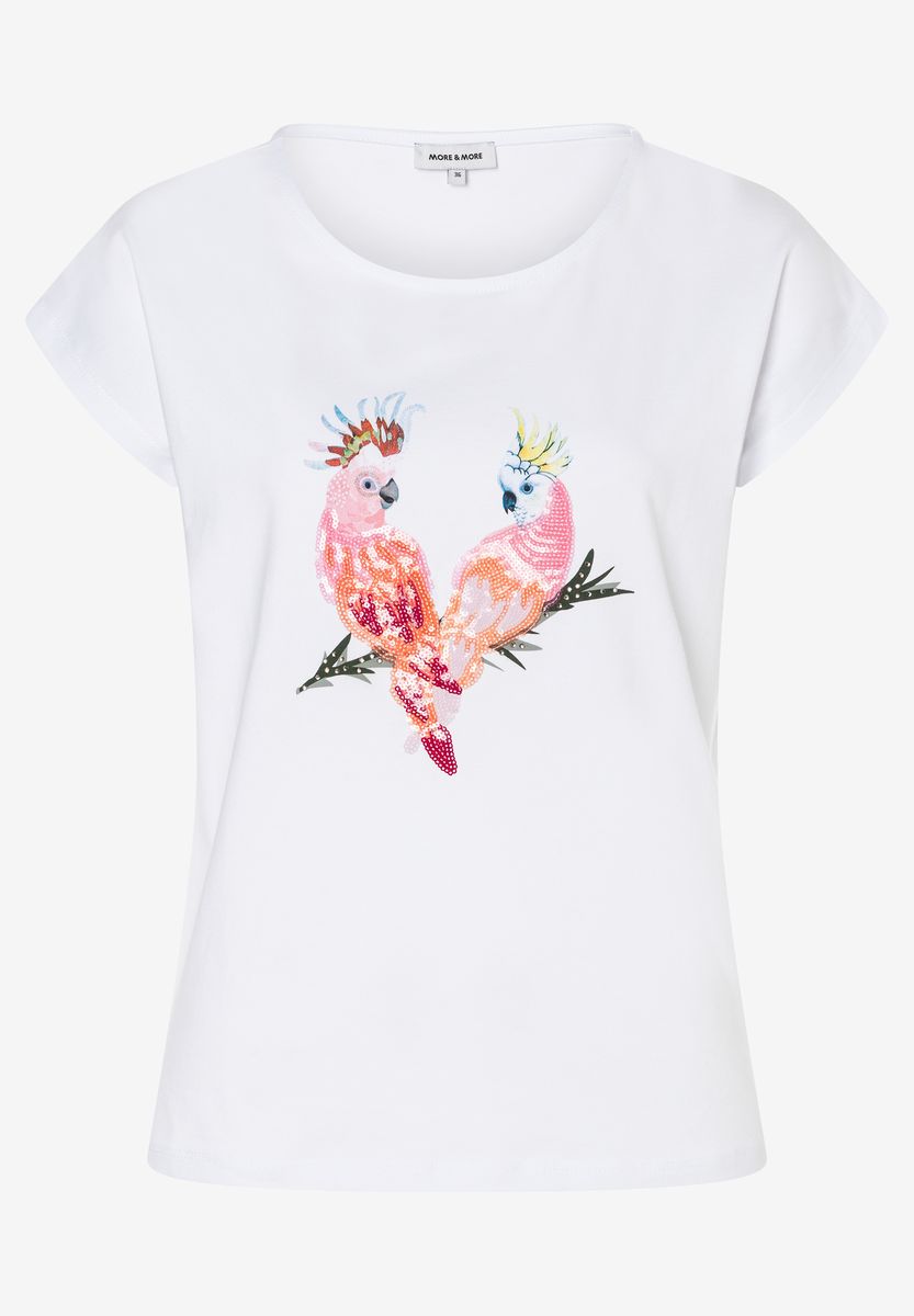 T-Shirt mit Kakadu-Print